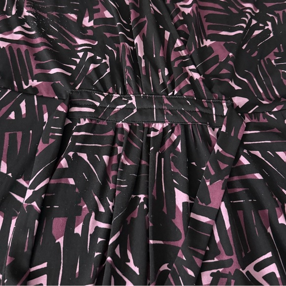 Merona Sleeveless Patterned Black & Purple Flowy Dress - Picture 9 of 13